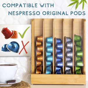 Bamboo <span class=keywords><strong>Coffee</strong></span> Pod Storage Organizer <span class=keywords><strong>Coffee</strong></span> <span class=keywords><strong>Capsule</strong></span> Holder Stand para Cozinha Bancada e Café Estações ou Barras - Product Image 4