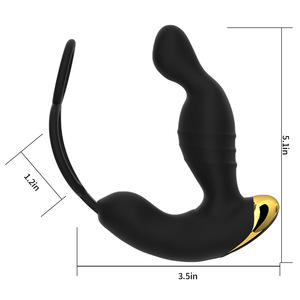 Dispositivo de Masaje de Próstata con Control Remoto, Tapón Anal con Doble Anillo de Bloqueo, Dispositivo de Masturbación Retardada, Diseño Silencioso para Adultos - Product Image 3