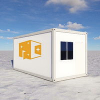 Maison préfabriquée modulaire démontable de 20 pieds, équipée en usine, bureau mobile, cabane rurale