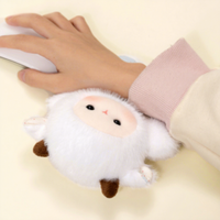 Peluche Mouton Confortable en Coton PP et Flanelle Bemi, Poupée Pouf 18cm, Cadeau d'Anniversaire pour Bébé Unisexe 0-24 Mois
