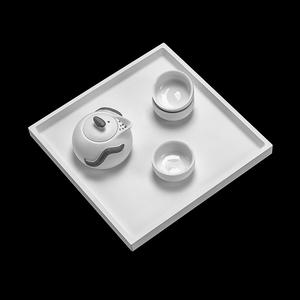 Concrete Tray for <b>Tea</b> <b>Set</b> Display Minimalist and Stylish Serving Tray - Product Image 4