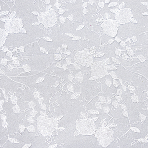 Tissu de maille de polyester blanc Offre Spéciale avec dentelle de bordure de broderie de paillettes pour les accessoires de robe de mariée pour les mariages - Product Image 3