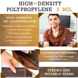 Bolsas de Almacenamiento con Cierre Azul, 4 x 6 Pulgadas, 3 Milésimas de Grosor, Resistentes al Agua, Reutilizables, de Plástico, para Organización del Hogar - Product Image 3