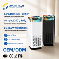 Purificateur d'air compact pour voiture et maison avec filtre HEPA H13, batterie 1000 mAh, type C, purificateur d'air portable pour bureau, chambre, véhicule