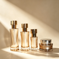 Ensemble d'emballages cosmétiques, contenants de 40 ml, 100 ml, 120 ml, 30 g, 50 g, 100 g, flacons et pots en verre pour sérum, lotion, crème pour soins de la peau