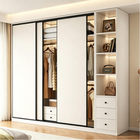 Ensemble de dressing et placard de chambre moderne verrouillable, directement de l'usine, avec rangement optimisé pour villa et salon