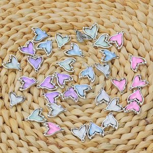 Pendentif queue de sirène Aurora féerique en alliage de zinc plaqué pour la création de bijoux DIY (boucles d'oreilles, bracelets, colliers) - Product Image 4