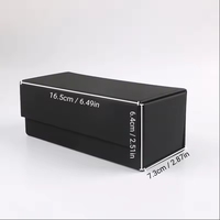 Sac et étui à lunettes pliable noir de luxe Emballage de lunettes de soleil en cuir PU avec logo personnalisé Rangement et étui de lunettes populaires
