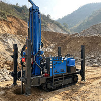 Machine de forage de puits profonds sur roues robuste, profondeur 300 m, système de forage mobile neuf
