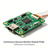 Module de moniteur de glycémie continu (CGM) médical personnalisé, carte de circuit imprimé (PCBA) pour capteur de glucose portable, assemblage SMT