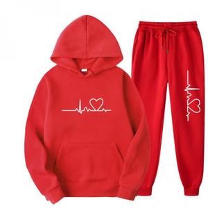 Conjunto Deportivo con Estampado de Corazón, Otoño-Invierno 2026, Nuevo Estilo Europeo Americano Unisex para eBay, <span class=keywords><strong>Amazon</strong></span>, Wish - Product Image 4