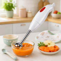 Mixeur plongeant électrique silencieux à bouton-poussoir, en plastique, pour écraser la glace, anti-fuite, sans BPA, pour usage domestique