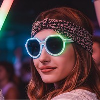Lunettes ovales lumineuses à LED blanches pour bar/KTV/discothèque, accessoires de spectacle JL 9012