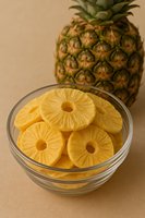 Premium Gefreeze-droogde Ananas Schijfjes Bulkverpakking 100% Echt Fruit Snack Natuurlijk Gezond Kant-en-klaar Krokante Ananas