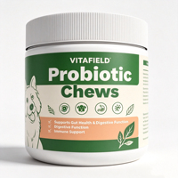 VITAFIELD OEM ODM Probiotiques pour chiens sous forme de friandises molles sans céréales, absorption rapide, équilibre de la flore intestinale et santé immunitaire pour toutes les races de chiens