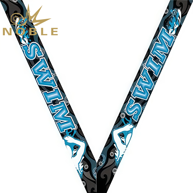Customized Tie Dye Pink Sateen Neck Ribbon Colored Neck Medal Ribbon Lanyard with Snap Clip Image 3