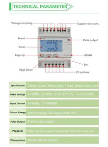 ACREL Đồng Hồ Đo Năng Lượng Ba Pha ADL400 Cảm Biến Năng Lượng Thông Minh Ở RS485 Cho Hệ Thống PV - Product Image 4