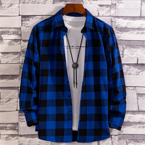 <span class=keywords><strong>Chemise</strong></span> à <span class=keywords><strong>carreaux</strong></span> <span class=keywords><strong>rouge</strong></span>, <span class=keywords><strong>noir</strong></span> <span class=keywords><strong>et</strong></span> bleu décontractée pour <span class=keywords><strong>homme</strong></span>, <span class=keywords><strong>chemise</strong></span> à manches longues infroissable, sans repassage, version coréenne, coupe ajustée - Product Image 5