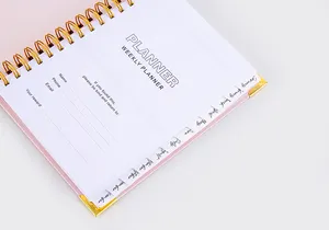 2024 플래너 사용자 정의 와이어 나선형 노트북 Cuaderno 책 인쇄 바인딩 카탈로그 의제 DIY 주최자 저널 선물