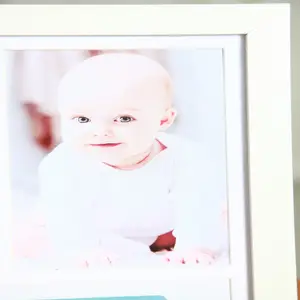 Individuelles Großhandel Neugeborenes Baby tintenlos Fußabdruck Handdruck Fotorahmen-Set mit Tintenpad