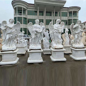 Decorazione da Giardino, Scultura <span class=keywords><strong>di</strong></span> <span class=keywords><strong>Angelo</strong></span> in <span class=keywords><strong>Pietra</strong></span> con <span class=keywords><strong>Ali</strong></span> in Stile Antico, Statua <span class=keywords><strong>di</strong></span> <span class=keywords><strong>Angelo</strong></span> in Marmo in Vendita - Product Image 2