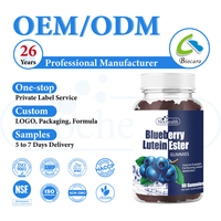 Gummies de Lutéine OEM pour les Yeux et la Vision, Gummies pour les Yeux avec Zeaxanthine et Myrtille, Gummies de Lutéine pour la Santé Oculaire