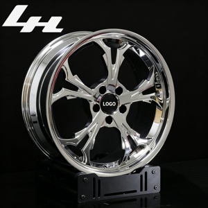 Llanta de Aleación con Detalles en Oro Cromado |   17-22 Pulgadas |   5 Lug PCD |   Diseño Tribal de 5 Rayos |   Deep Dish |   Para Autos Clásicos y Modernos - Product Image 4