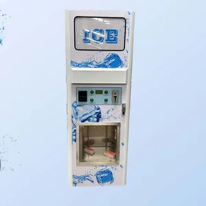 2024 Soporte en línea Máquina Expendedora de hielo Moneda IC Tarjeta operada Máquina Expendedora de cubitos de hielo con sistema Muti