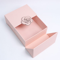 Benutzer definierte profession elle Luxus rosa Doppeltür offene Pappkarton mit benutzer definierten Einsatz für Hochzeit Souvenirs