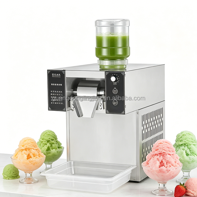 800W Electric Snowflake Ice Machine Commercial Air Cooled Bingsu Maker Easy to Operate & Clean