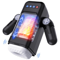 Masturbateur automatique chauffant avec 10 modes de vibration et 10 modes de poussée, stimulateur, masseur, jouets sexuels pour hommes