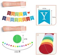 पेशेवर कारखाने इंद्रधनुष जन्मदिन की पार्टी सजावट कागज प्रशंसक फांसी Swirls रंगीन गुब्बारे कागज पोम Poms डॉट माला