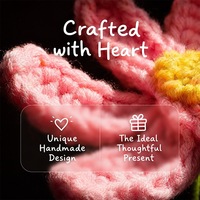 Plantes en pot d'Halloween personnalisées et mignonnes, fleurs artificielles en crochet faites à la main pour le soutien émotionnel, ornement de pot de fleurs pour la décoration de la maison et du bureau