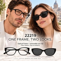 Montures de lunettes unisexes TR90, ensemble de lunettes optiques, lunettes de soleil à clip, verres polarisés TAC, protection anti-rayonnement UV400