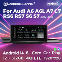 MEKEDE-Radio con Android para coche, navegación, pantalla dividida, 6 128G, para Audi A6, A6L, A7, C7, RS6, RS7, S6, S7, 2012-2018, resolución de 1920x720