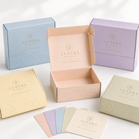 Boîte à colis en carton ondulé recyclable pour flacon de parfum, carton d'expédition auto-scellant, fournisseur de logo personnalisé