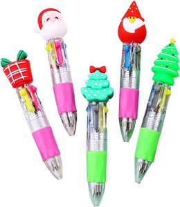 クリエイティブかわいいクリスマスミニマルチカラーペンカスタムプラスチックマルチカラーペン - Product Image 3