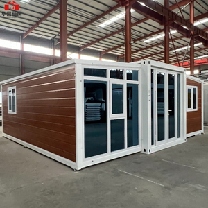 Maison préfabriquée <span class=keywords><strong>en</strong></span> conteneur extensible, panneau sandwich <span class=keywords><strong>en</strong></span> laine de roche EPS, panneau métallique sculpté personnalisé de 40 pieds, petit bâtiment - Product Image 1