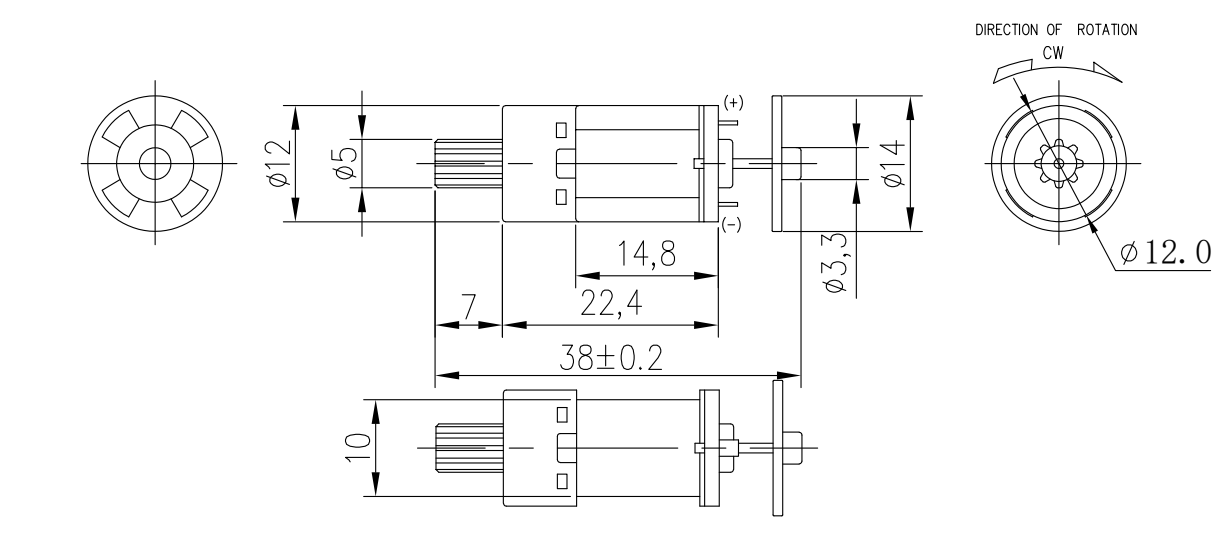 KG-031 dc motor rated voltage 1.5v no load speed 3350rpm electric motor for juice extractor