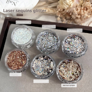 Mixed Silver Gold White Nail Glitter Flakes Polygonal Flash <b>Sequins</b> for DIY Nail <b>Art</b> Decoration - Product Image 2