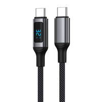 Câble de charge rapide 60W à affichage numérique, Type-C vers Type-C, 3 mètres, pour iPhone 16/17 Series, iPad, MacBook et Imprimante