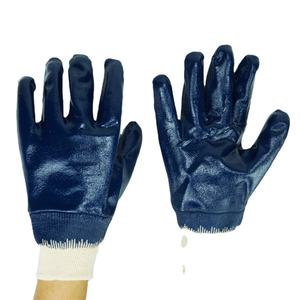 Anti aceite al por mayor Firm Grip Arrugado Nitrilo Recubierto guantes de trabajo algodón Seguridad jardín Guantes - Product Image 4