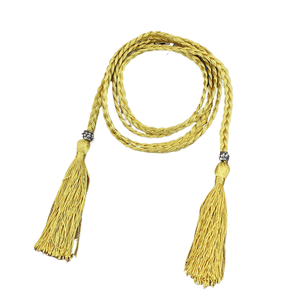Fengqi fine corde décorative nouée chaîne de taille nationale Fengsen femmes <span class=keywords><strong>tressée</strong></span> gland coton soie-une <span class=keywords><strong>ceinture</strong></span> de cheveux - Product Image 6