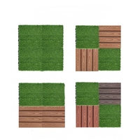Carreaux de terrasse en bois composite en plastique pour terrasse/patio/piscine Carreaux de terrasse en WPC de haute qualité pour plancher autobloquant de jardin