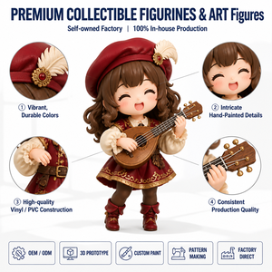 Figurine personnalisée de jeune chanteuse bard en vinyle, jouet artistique OEM ODM, figurine d'action de collection, produit d'usine de collectionables - Product Image 1