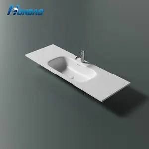 Simple Style Dirt-Resistant Seamless Bathroom Sink Gel-Coated Artificial Stone Bathroom Basin