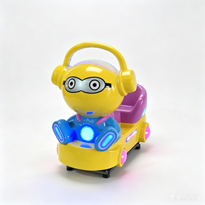 <span class=keywords><strong>Coche</strong></span> Balancín de Fibra de Vidrio con Diseño de <span class=keywords><strong>Minion</strong></span>, Juego Mecánico Infantil Operado con Monedas y Luces LED - Product Image 1