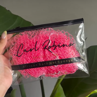 Petit sac de pochette à fermeture éclair givré en PVC personnalisé avec logo imprimé emballage à fermeture éclair pour boucles d'oreilles éponge en filet de bain et lunettes