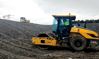 Compacteur de sol et d'asphalte SR07 de taille moyenne, 6,5 tonnes, double amplitude, pour travaux de construction de la couche de base des routes