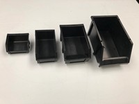Boîte de pièces de poubelle avant oblique antistatique épaissie à forte capacité portante Poubelle de petites pièces ESD pour l'industrie automobile
